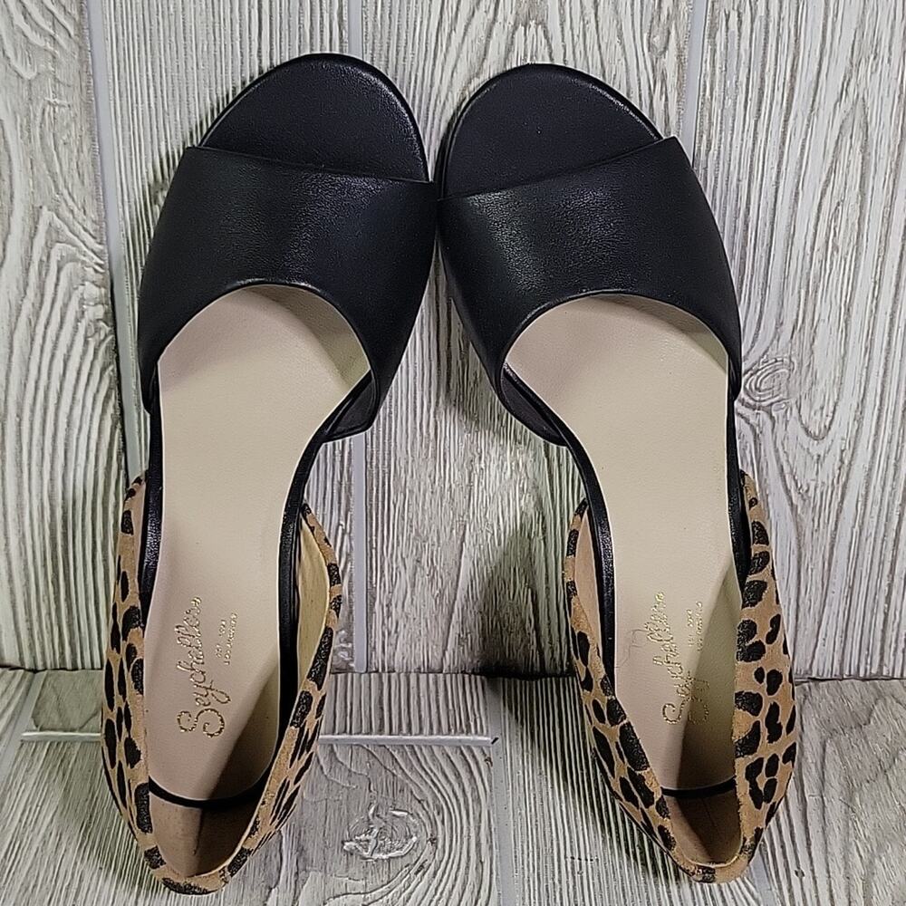Seychelles Shabby Chic Leopard Heeled Sandals Womens Size 6.5 NEW - Picture 9 of 15